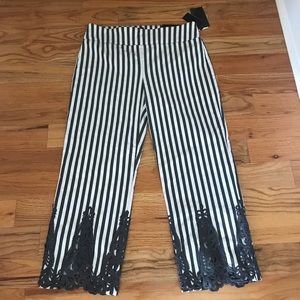 NEW Light Shade of Black and White Crop Pants 12